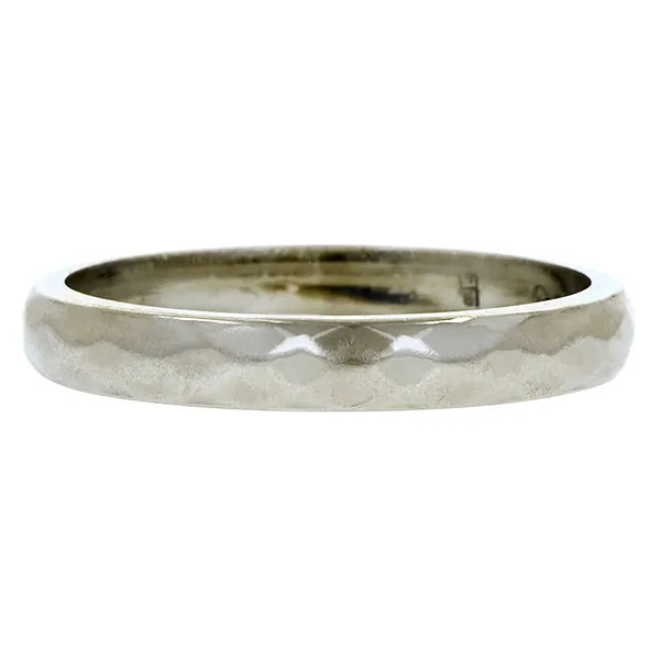 Vintage Faceted Wedding Band