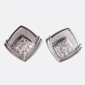 Vintage Gold Diamond Earrings by Leo De Vroomen