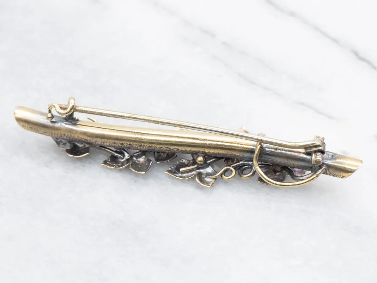 Vintage Ivy Branch Brooch