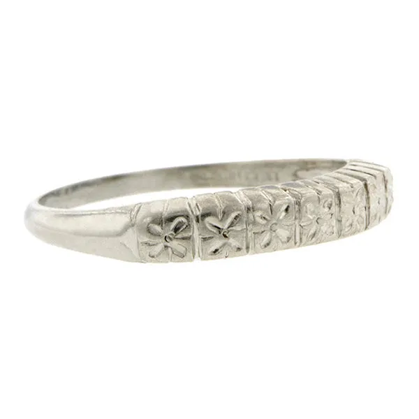 Vintage Patterned Wedding Band