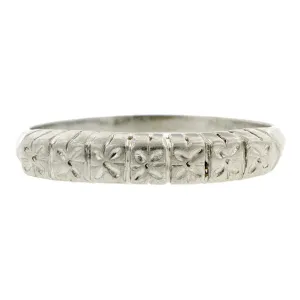 Vintage Patterned Wedding Band