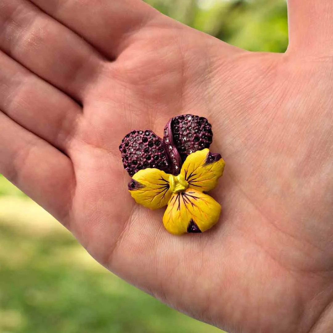 Violet Flower Brooch (Small)