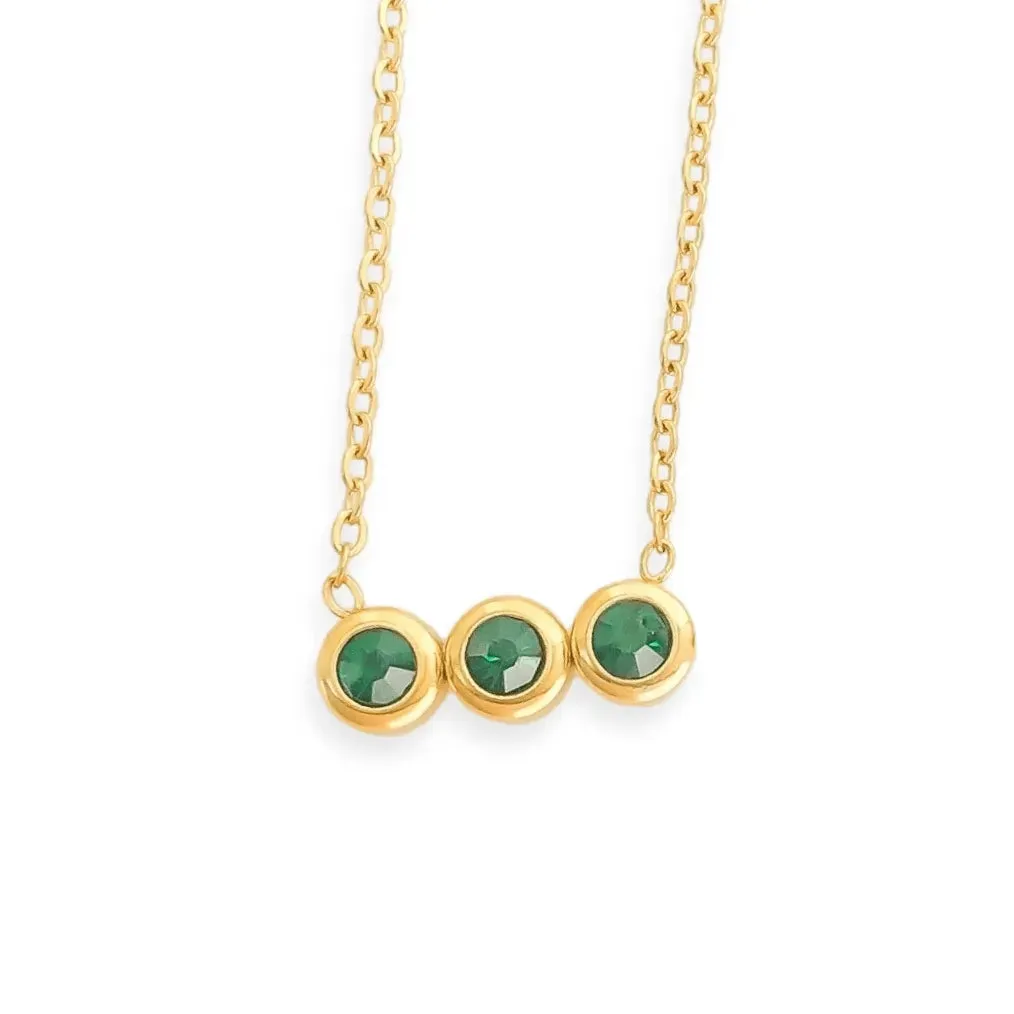 Water Resistant Birthstone Necklace Set