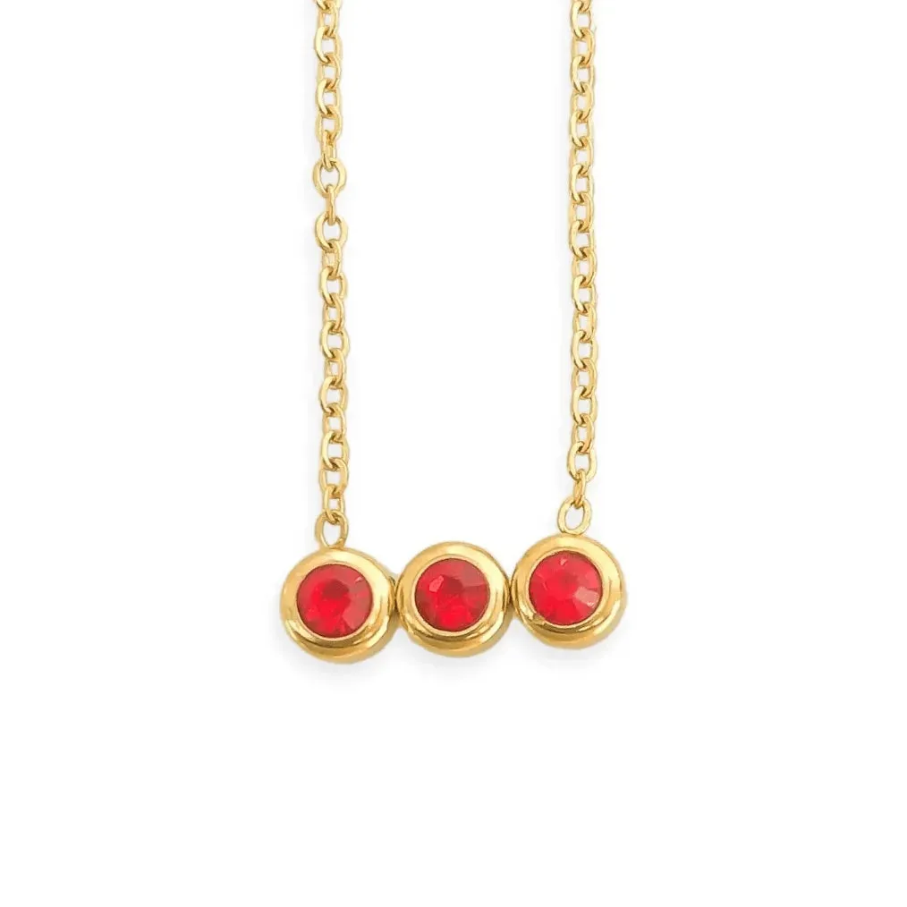Water Resistant Birthstone Necklace Set