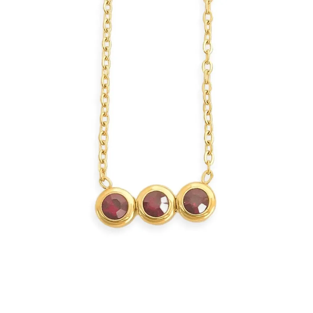 Water Resistant Birthstone Necklace Set
