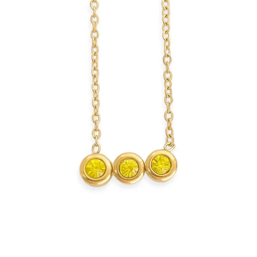 Water Resistant Birthstone Necklace Set