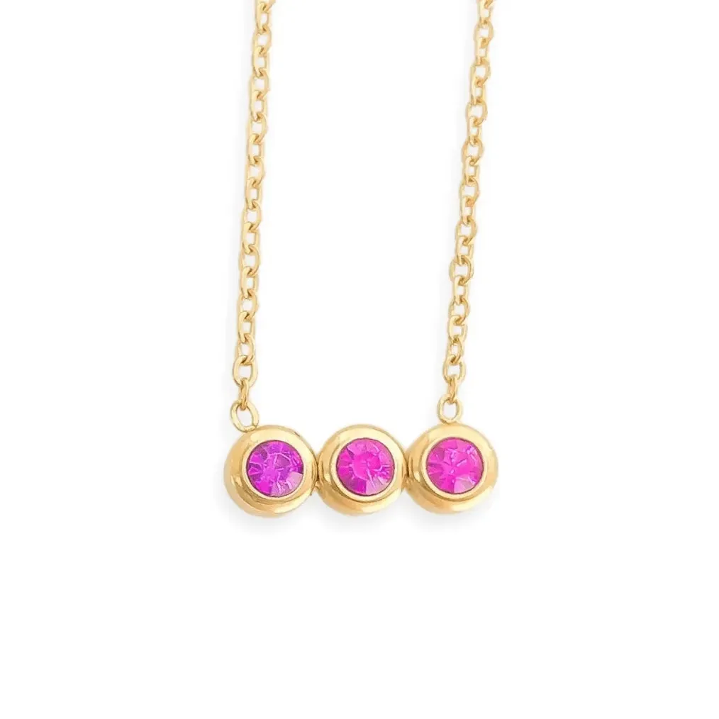 Water Resistant Birthstone Necklace Set