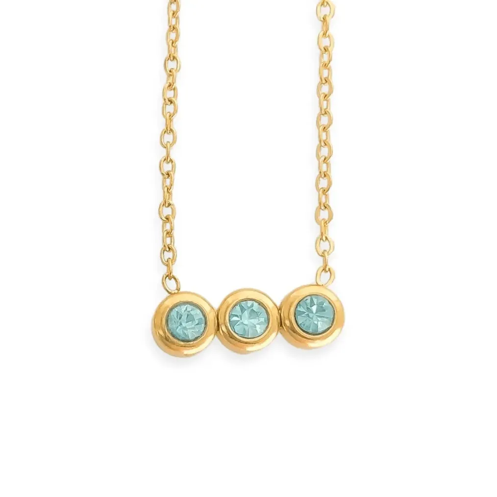 Water Resistant Birthstone Necklace Set