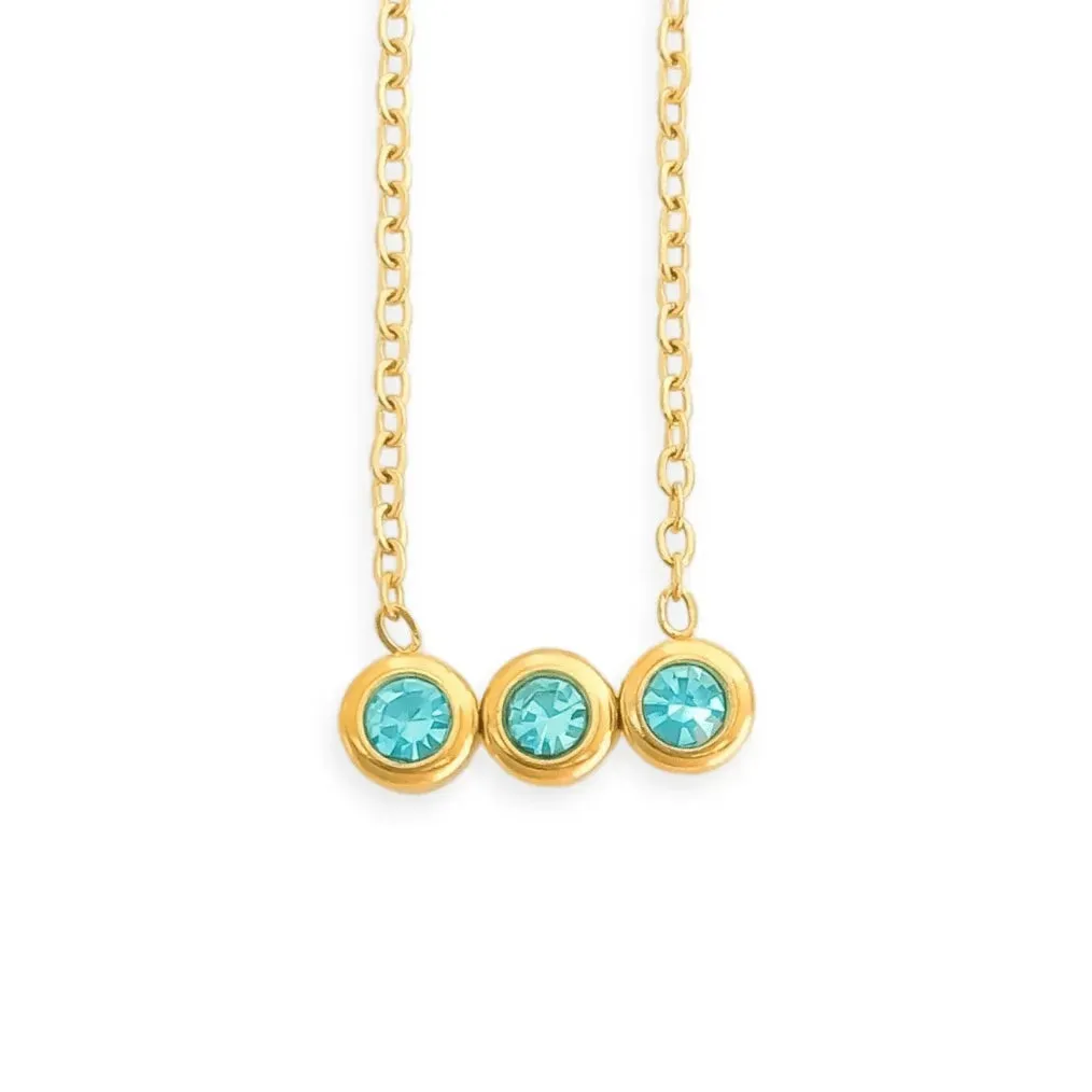 Water Resistant Birthstone Necklace Set