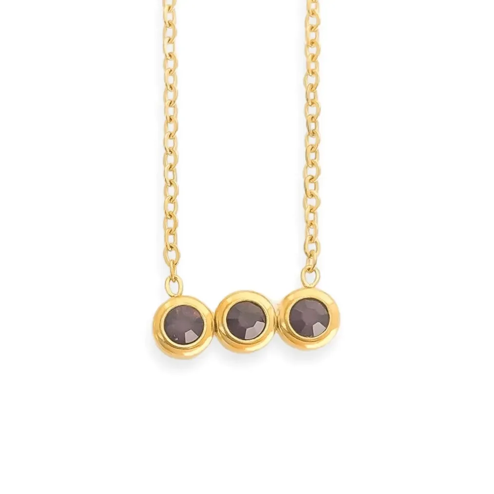 Water Resistant Birthstone Necklace Set
