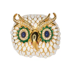 White Owl Brooch