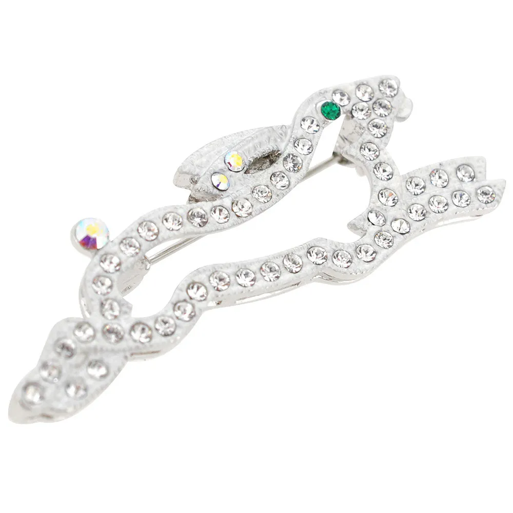 White Rabbit Swarovski Crystal Easter Brooch Pin