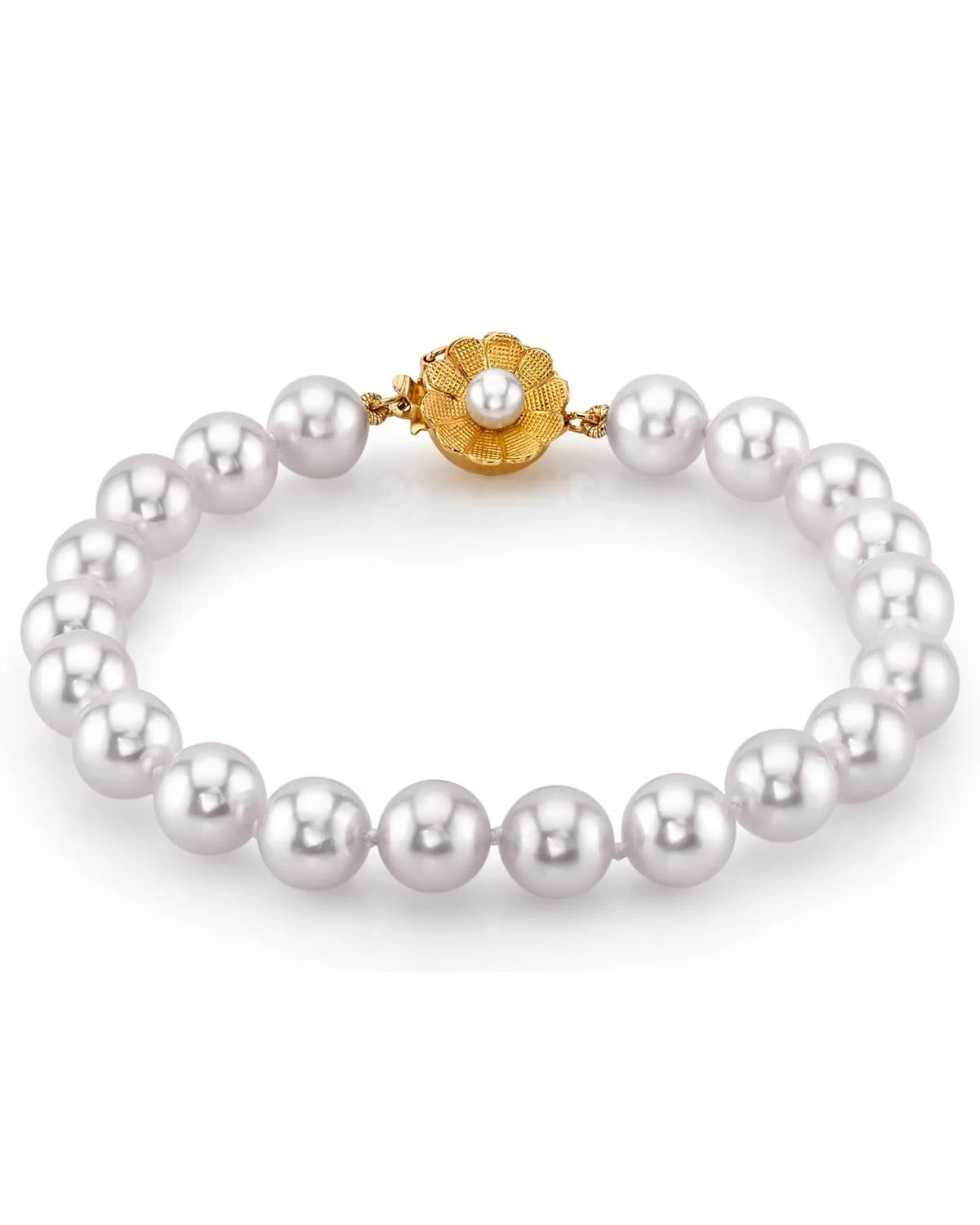 White South Sea Pearl Bracelet, 8.0-9.0mm - AAAA Quality