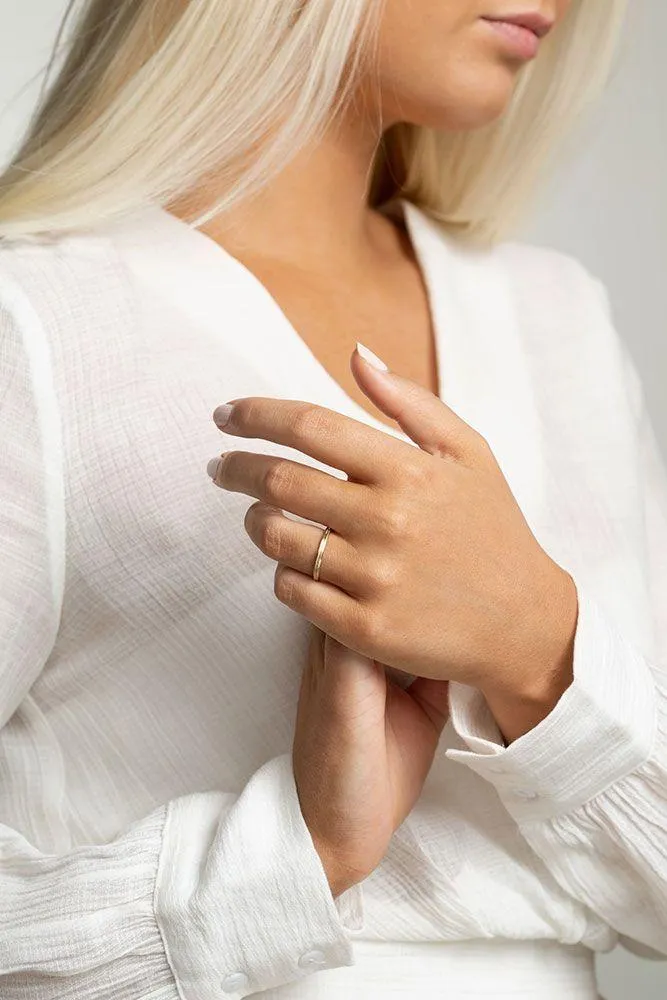 Women's solid gold ring - WATERFALL