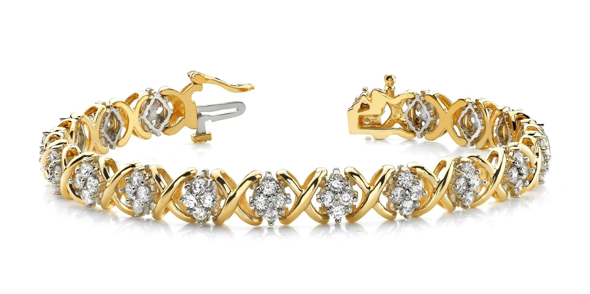 X Quad Lab-Grown Diamond Bracelet with 2.05 ct.(finished) 1.9mm