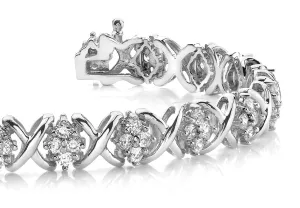 X Quad Lab-Grown Diamond Bracelet with 2.05 ct.(finished) 1.9mm