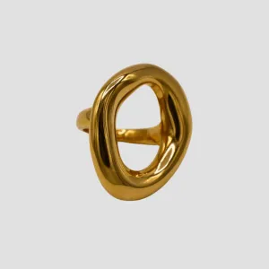 XL Oblong 18k Gold Ring