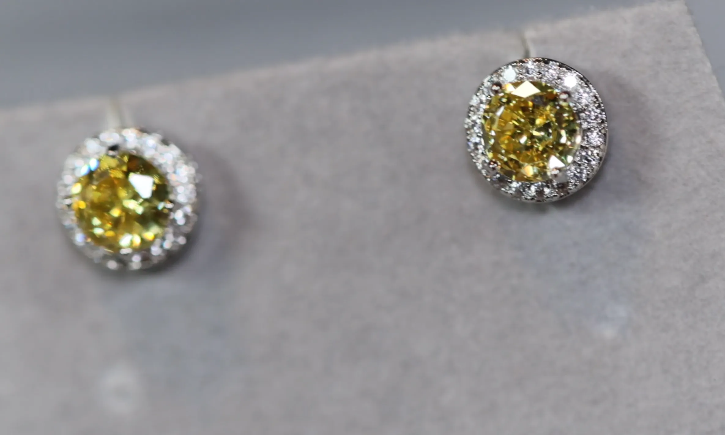 Yellow Diamond Earrings | Womens Ear Studs | Iced Out Ear Studs | Yellow Diamond Ear Studs | Diamond Ear Studs | Mens Hip Hop Ear Studs