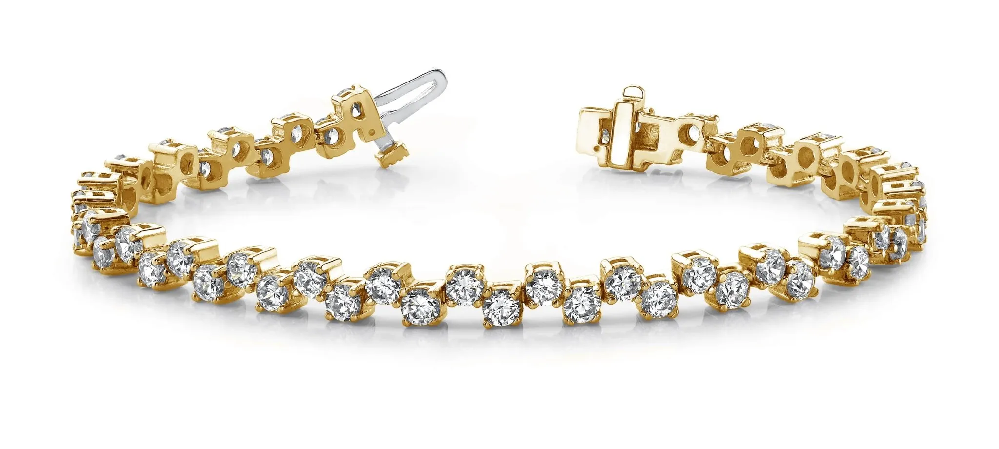 Zig Zag Lab-Grown Diamond Bracelet with 4.99 ct.(finished) 2.75mm