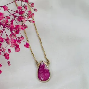 Zinnia gold plated silver Necklace
